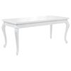 vidaXL High Gloss Dining Table | High Gloss White | MDF and Plastic
