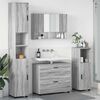 vidaXL Bathroom Furniture Set with Drawer with Shelf 4 pcs Grey Sonoma