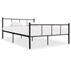 vidaXL Bed Frame without Mattress Black Metal 160x200 cm