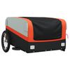vidaXL Bike Trailer Black and Orange 45 kg Iron