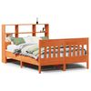 vidaXL Bed Frame without Mattress Wax Brown 120x190 cm Small Double Solid Wood Pine