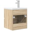 vidaXL 2 Piece Bathroom Furniture Set Sonoma Oak Engineered Wood