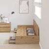 vidaXL Bed Frame with Drawer Artisan Oak 80 x 200 cm Engineered Wood