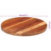 vidaXL Table Top Solid Wood Acacia Round 25-27 mm 40 cm