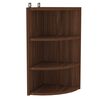 vidaXL Wall Corner Shelf Brown Oak 30x31.5x60 cm Engineered Wood