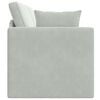 vidaXL Floor Sofa Bed Light Grey 213 x 70 x 77 cm Velvet