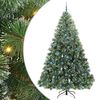 vidaXL Artificial Christmas Tree with 300 LEDs Green 240 cm PE and PVC