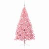 vidaXL Artificial Pre-lit Christmas Tree with 300 LEDs Pink 180 cm PVC