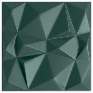 vidaXL Wall Panels 12 pcs Green 50x50 cm XPS 3 m² Diamond