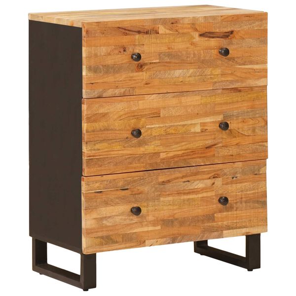 vidaXL Sideboard 2 pcs Brown 60 x 33 x 75 cm Solid Mango Wood