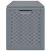 vidaXL Garden Storage Box Grey PP Rattan 180 L