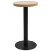vidaXL Bistro Table | Light Brown, Black | MDF, Steel | 40 cm diameter | Durable