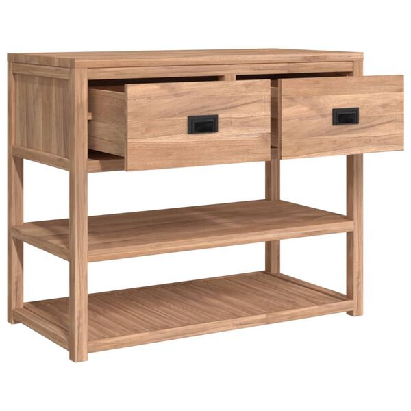 vidaXL Bathroom Cabinet 90x45x75 cm Solid Wood Teak