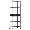 vidaXL Book Cabinet 60x35x180 cm Rough Mango Wood & Iron