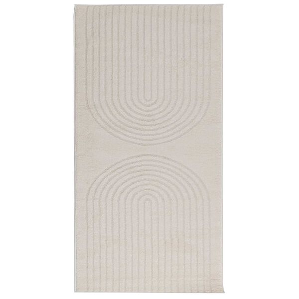 vidaXL Area Rugs Rectangular HUARTE Cream 200 x 80 cm Polyester