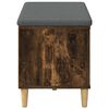 vidaXL Hall Bench with Cushion with Storage Smoked Oak 80 x 38 x 46 cm