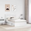 vidaXL Bed Frame with Headboard White 120 x 190 cm Solid Pine Wood