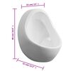vidaXL Wall Hung Urinal with Flush Valve Ceramic White