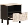 vidaXL Bedside Cabinet White 40 x 33 x 46 cm Solid Mango Wood