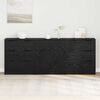vidaXL Sideboard 3 pcs Black Oak 181 x 30 x 70 cm Engineered Wood