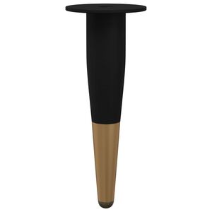 vidaXL Furniture Feet 2 pcs Black and Gold &Oslash; 40 x 98 mm Iron