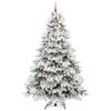 vidaXL Artificial Christmas Tree with 300 LEDs White 240 cm PE and PVC