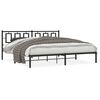 vidaXL Metal Bed Frame without Mattress with Headboard Black 193x203cm