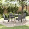 vidaXL Garden Dining Set 5 pcs Grey Powder-Coated Steel