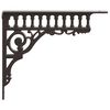 vidaXL Wall Shelf Brackets 12 pcs Antique Brown 27.5 x 23 x 4 cm Steel