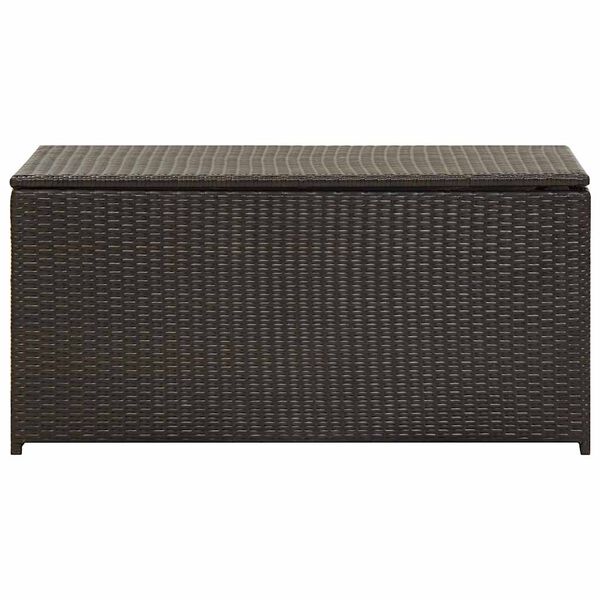 vidaXL Garden Storage Box Poly Rattan 100x50x50 cm Brown