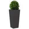 vidaXL Garden Planters Black 2 pcs 35x35x75 cm Steel