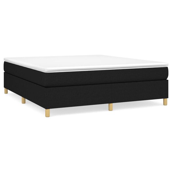 vidaXL Box Spring Bed Frame Black Super King Fabric (UK/IE/FI/NO only)