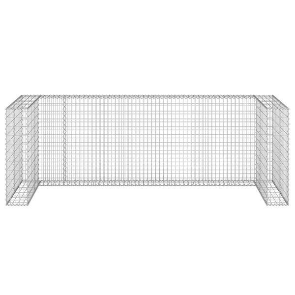 vidaXL Gabion Wall for Garbage Bins Galvanised Steel 325x100x110 cm