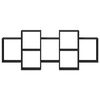 vidaXL Wall Shelf Black 159x18x65 cm Engineered Wood