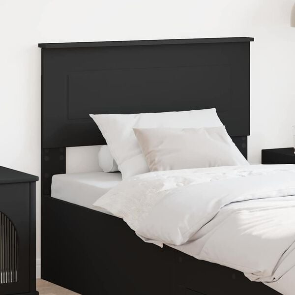 vidaXL Headboard with Headboard Black Oak 75 cm Engineered wood