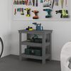 vidaXL Work Bench Grey 78.5x50x80 cm Solid Wood Pine