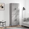 vidaXL Highboard Grey Sonoma 69.5x34x180 cm Engineered Wood