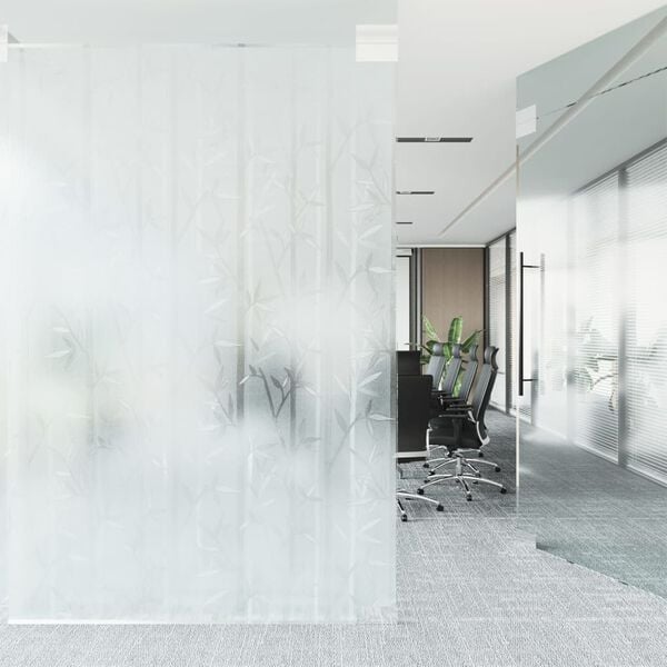 vidaXL Window Film Frosted Bamboo Pattern 90x500 cm PVC