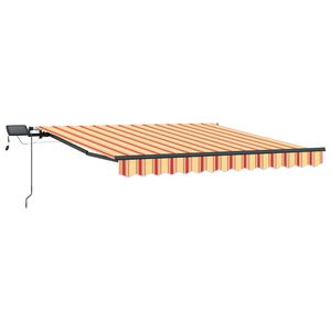 vidaXL Retractable Awning Yellow and Orange 350 x 250 cm