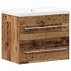 vidaXL Bathroom Sink Cabinet 2 pcs Old Wood 60 x 38.5 x 48 cm