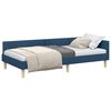 vidaXL Corner Bed Frame with Headboard Blue 100 x 200 cm Fabric