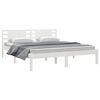vidaXL Bed Frame without Mattress White 180x200 cm Super King Solid Wood
