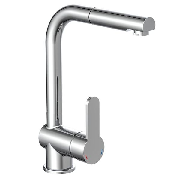 SCH&Uuml;TTE Sink Mixer with Pull-out Spray LONDON Low Pressure Chrome