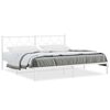 vidaXL Metal Bed Frame without Mattress with Headboard White 193x203cm