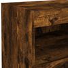 vidaXL Bedside Cabinet with LED Lights Smoked Oak 50x40x45 cm