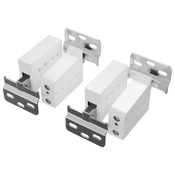vidaXL Cabinet Hanging Bracket 2 pcs White 70 x 46 x 19 mm