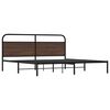 vidaXL Metal Bed Frame without Mattress Brown Oak 193x203 cm