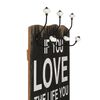 vidaXL Wall-mounted Coat Rack with 6 Hooks 120x40 cm LOVE LE