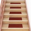 vidaXL Stair Mats Self-adhesive 15 pcs 60x25 cm Bordeaux Red Rectangular