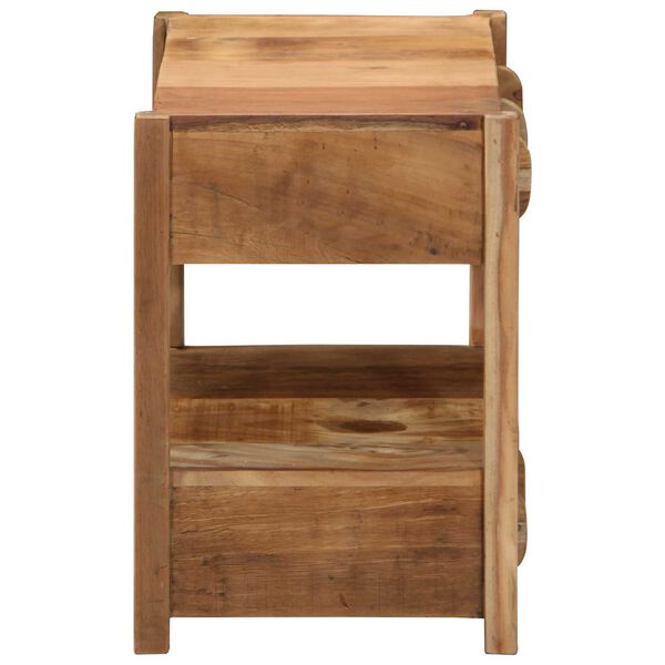 vidaXL Side Table with Drawer Brown 43 x 32 x 46 cm Solid Reclaim wood